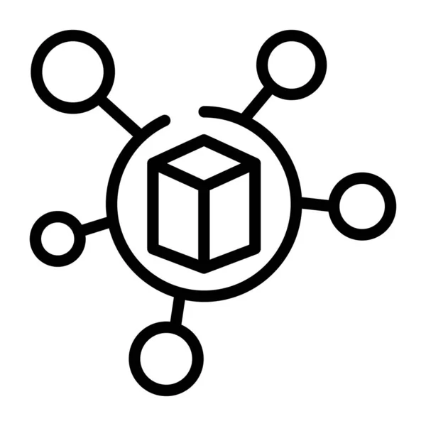Netzwerkverbindung Einfache Illustration — Stockvektor