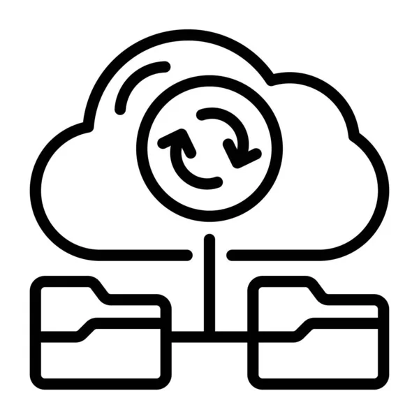 Computação Nuvem Ícone Web —  Vetores de Stock