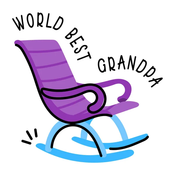 Illustration Vectorielle Une Chaise Banc Canapé Confortable Siège Bascule Oreiller — Image vectorielle