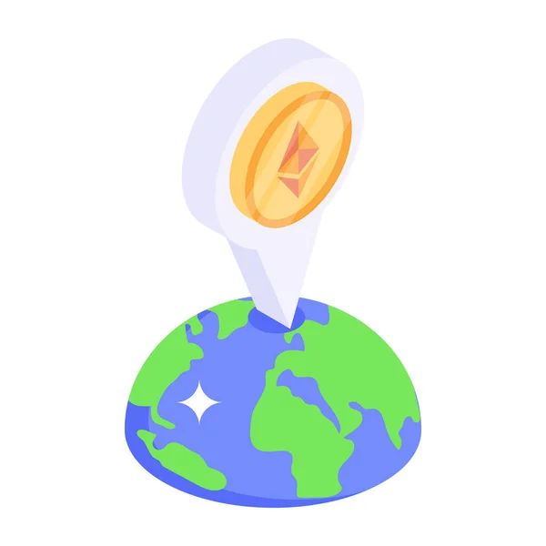 Země Planeta Globem Vektorové Ilustrace — Stockový vektor