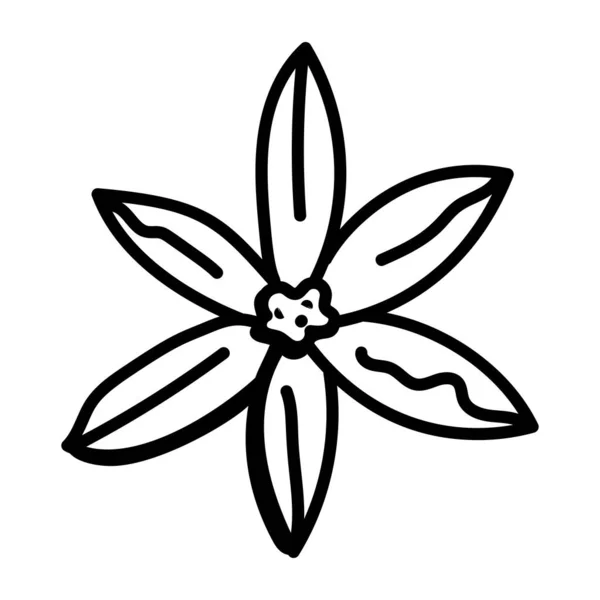 Vector Illustratie Van Een Bloem — Stockvector