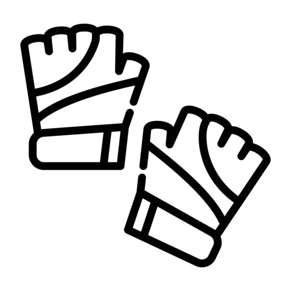 Gloves Icon Vector Thin Line Sign Isolated Contour Symbol Illustration — Διανυσματικό Αρχείο