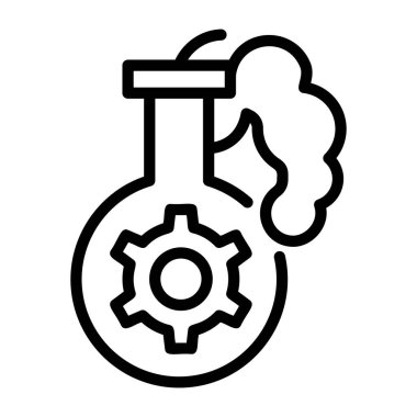 Bilim ve teknoloji çizgisi ikonu. vektör illüstrasyonu