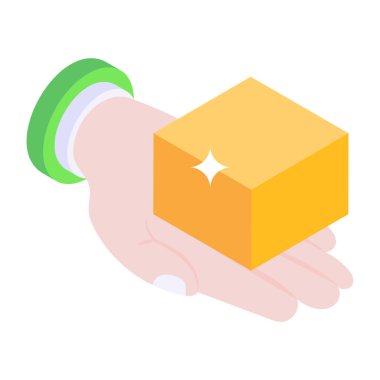 Yıldız ikonlu hediye kutusu. Web tasarımı için alışveriş poşeti vektör simgelerinin düz çizimi