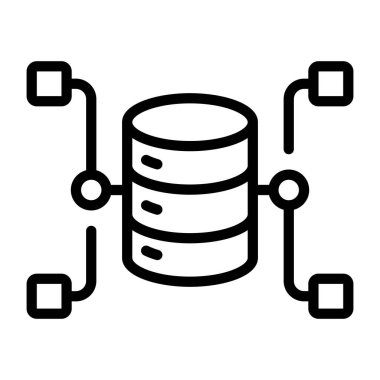 veritabanı. Web simgesi basit illüstrasyon