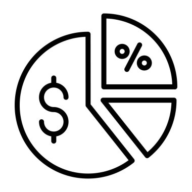 finans simgesi, düz tasarım