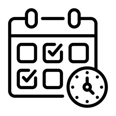 Takvim simgesi vektör illüstrasyonu