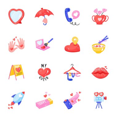 Web tasarımı için vektör simgeleri kümesi