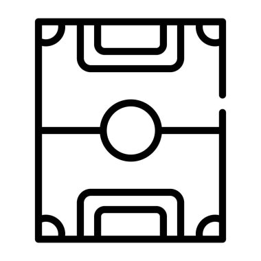 Futbol stadyumunun iyi tasarlanmış doğrusal bir ikonu.