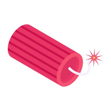 Sıcak ikonun çizgi film ikonunun vektör çizimi