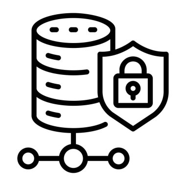 veritabanı. Web simgesi basit illüstrasyon