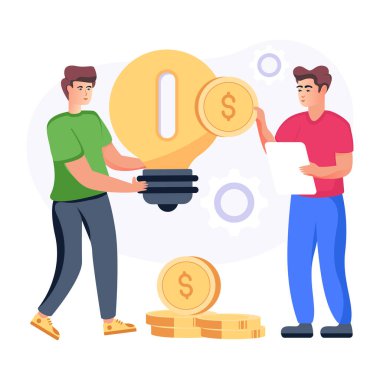 Paralı adam vektör illüstrasyonu