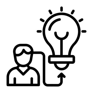 Fikir, yenilik, başlangıç, yönetim, yaratıcılık, optimizasyon, pazarlama, vektör illüstrasyonu