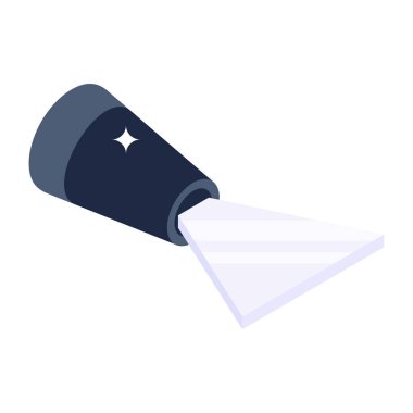 Bir fırça simgesinin vektör illüstrasyonu.