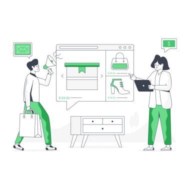 İş ve finans ikonu kavramının vektör illüstrasyonu