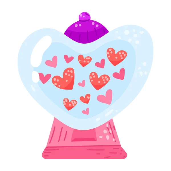 Forme Coeur Avec Des Cœurs Dessin Vectoriel Illustration Amour — Image vectorielle