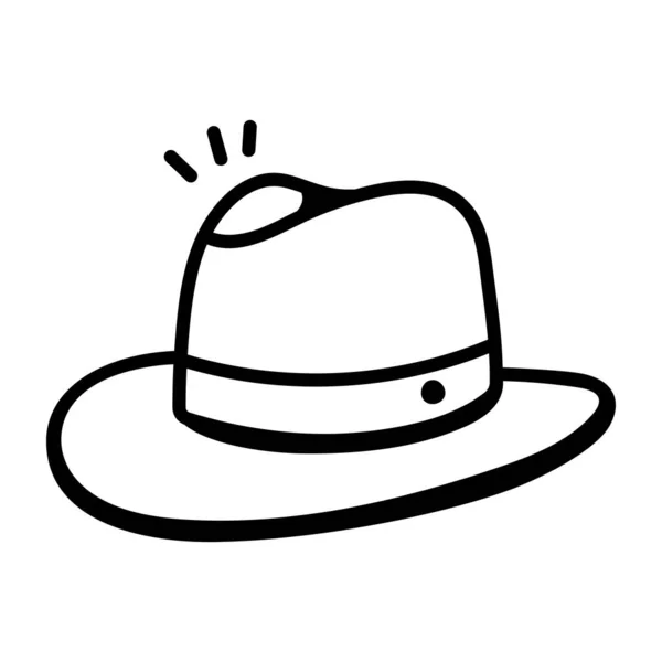 Καπέλο Web Εικονίδιο Απλή Απεικόνιση — Διανυσματικό Αρχείο