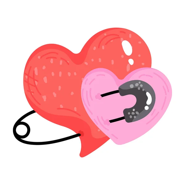 Серце Символом Шпильки Векторний Дизайн Ілюстрації — стоковий вектор