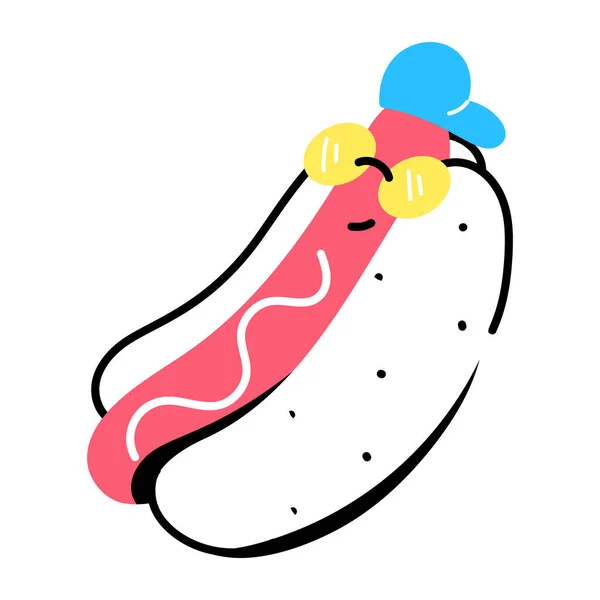 Hotdog Symbol Vektor Illustration Design — Stockvektor