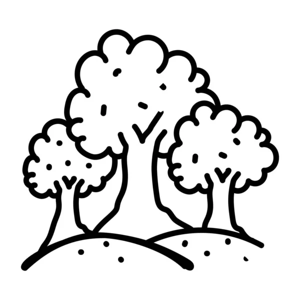 Bomen Pictogram Vector Illustratie — Stockvector