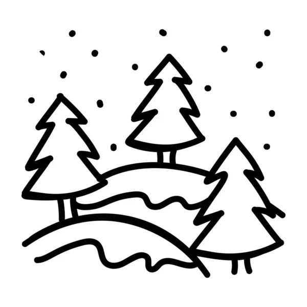 Árboles Forestales Icono Vector Ilustración Diseño — Archivo Imágenes Vectoriales