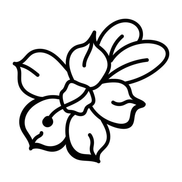 Vector Illustratie Van Een Tak Van Een Bloem — Stockvector