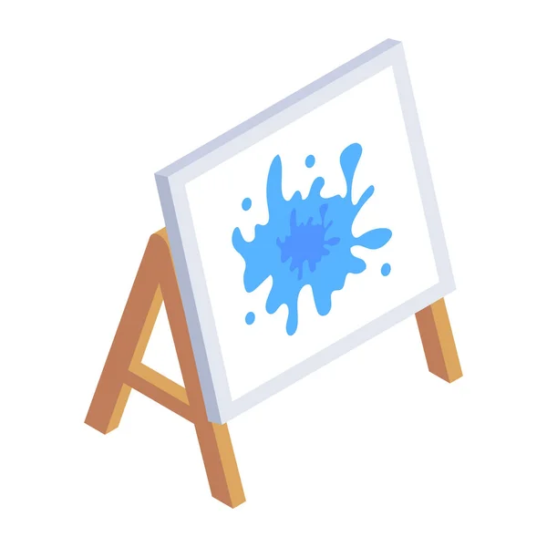 Mavi Çerçeveli Bir Ressamın Vektör Çizimi — Stok Vektör