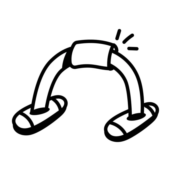 Ontvang Deze Doodle Icoon Van Push Stand — Stockvector