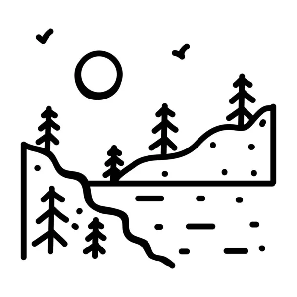 Bosque Icono Web Vector Ilustración — Vector de stock