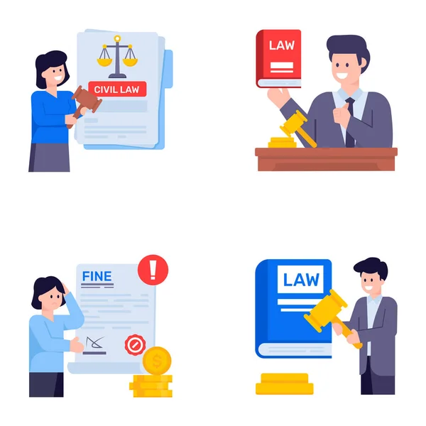Legal Persons Modern Icon Vector Illustration — Stock Vector