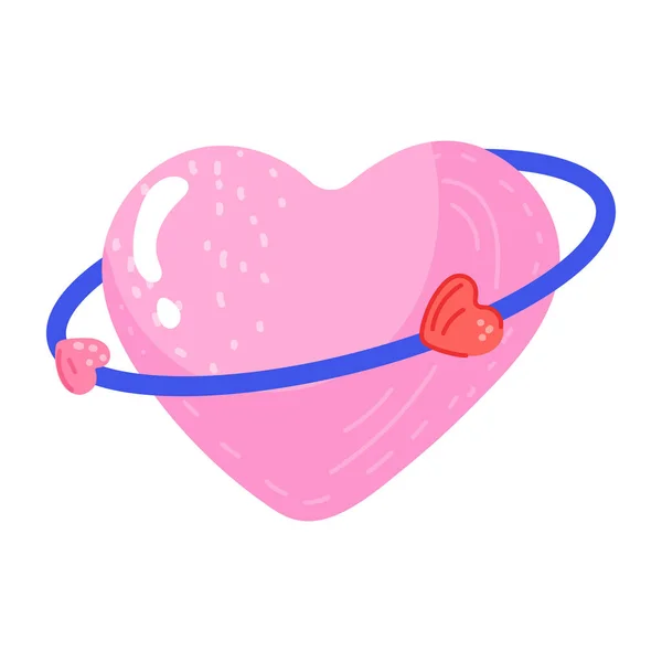 Forme Coeur Avec Dessin Vectoriel Symbole Amour — Image vectorielle