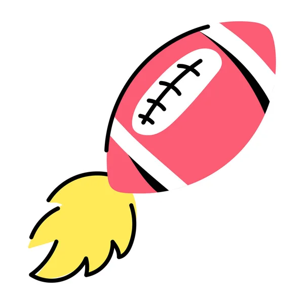 Amerykańska Piłka Nożna Wektorem Rugby Projekt Ilustracji — Wektor stockowy