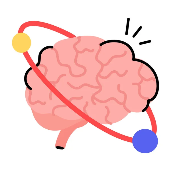 Vector Cerebro Icono Ilustración Diseño — Vector de stock