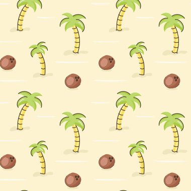 Tropikal palmiyeler ve palmiyelerle kusursuz desen