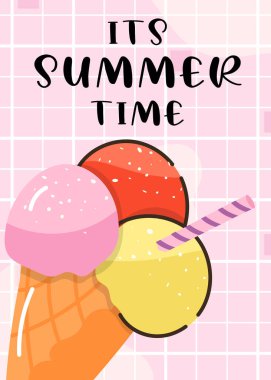 Yaz tabelası. vektör illüstrasyonu