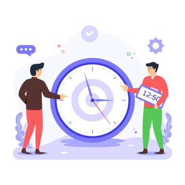 Zaman yönetimi vektör çizimi tasarımı