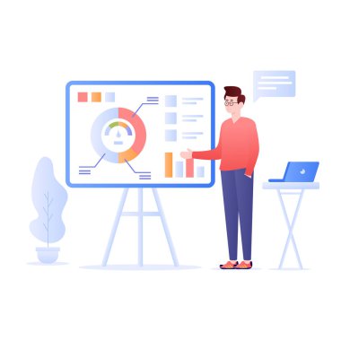 Stratejik planlamanın düzenlenebilir düz bir çizimi