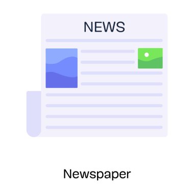 Haber, vektör çizim düz simgesi