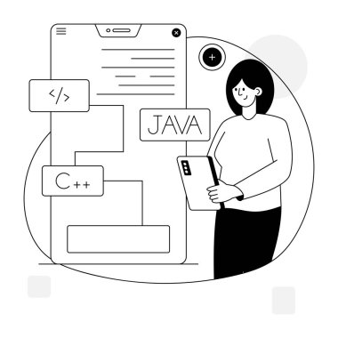 JAVA modern simgesi, vektör illüstrasyonu