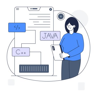 JAVA modern simgesi, vektör illüstrasyonu