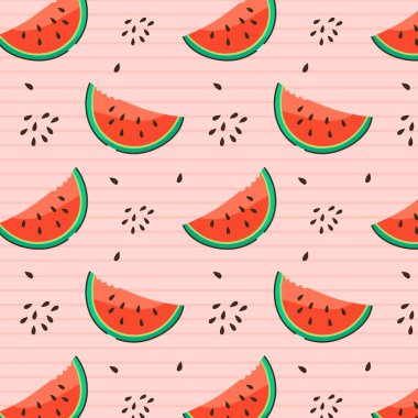 Karpuzlu kusursuz desen. vektör illüstrasyonu