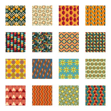 Geometrik şekilli kusursuz desen. vektör illüstrasyonu