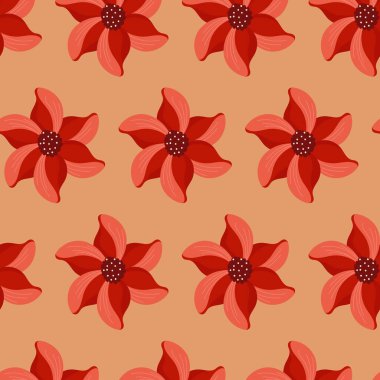 Çiçekli kusursuz desen, vektör illüstrasyonu