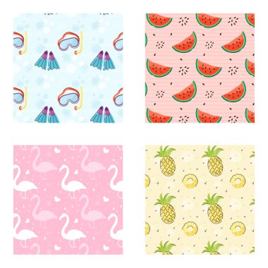 Yaz küme. Vektör çizim.