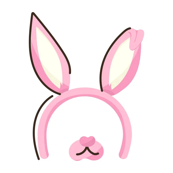 Oreilles Lapin Avec Dessin Vectoriel Illustration Ruban — Image vectorielle