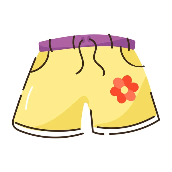 Icono Del Traje Baño Ilustración Dibujos Animados Playa Pantalones Cortos — Vector de stock