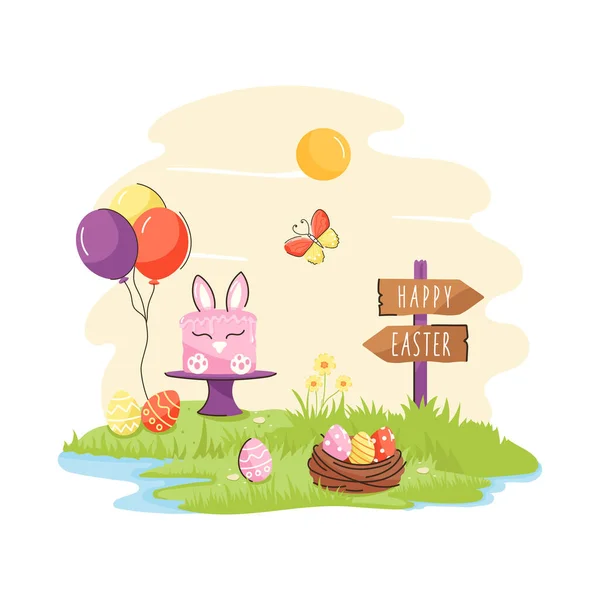 Happy Easter Vector Illustration Design — Stock Vector