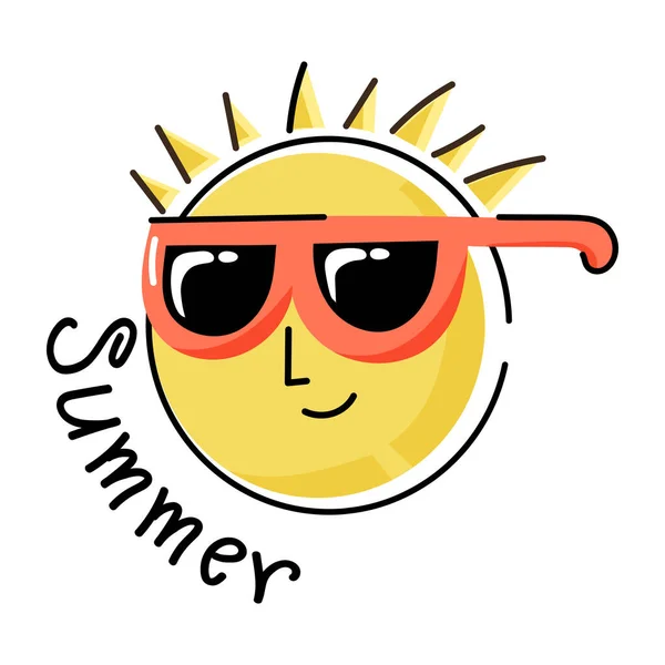 Sol Verão Ilustração Vetorial — Vetor de Stock