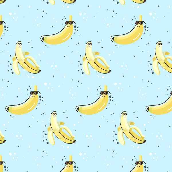 Patrón Sin Costuras Con Plátanos Ilustración Vectores — Archivo Imágenes Vectoriales