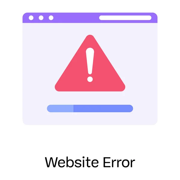 Error Icono Web Ilustración Simple — Vector de stock
